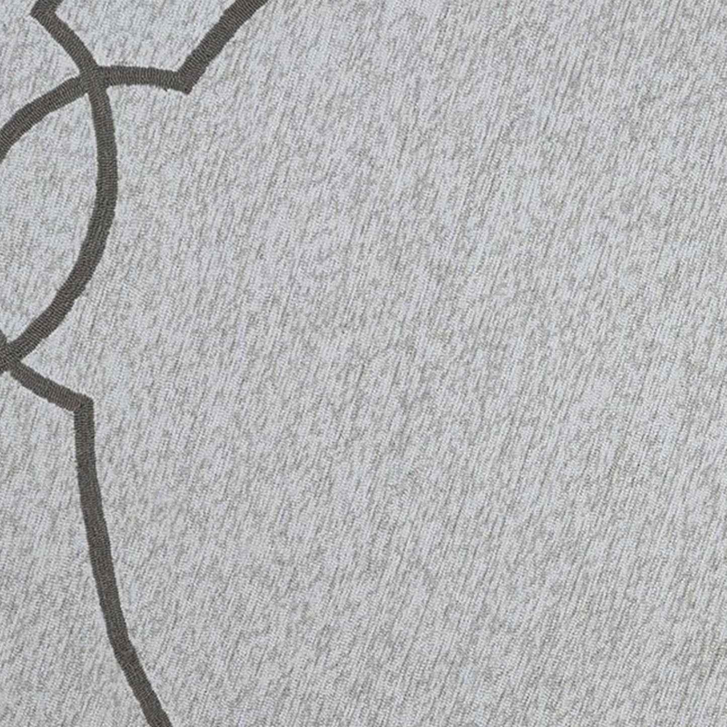 8'X11' Oatmeal Ivory Hand Hooked Uv Treated Bordered Indoor Outdoor Area Rug