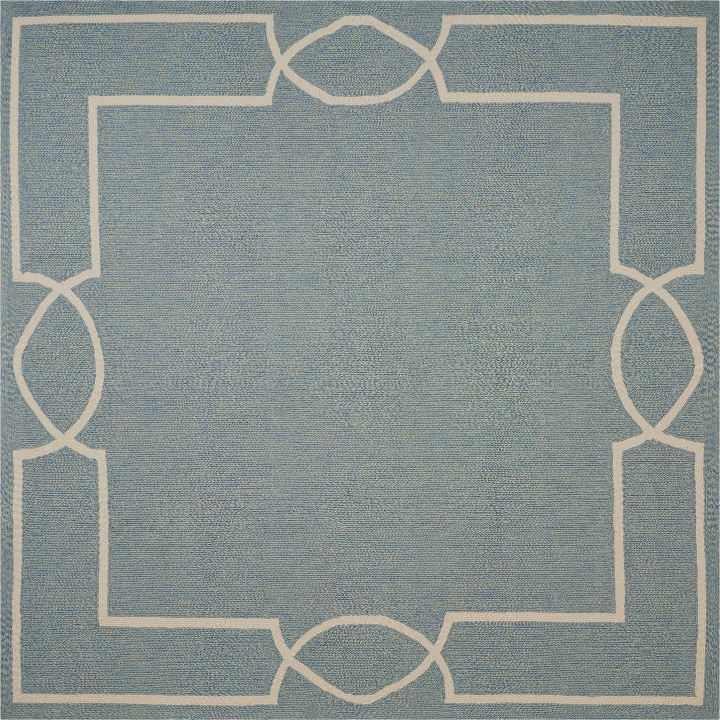 7' Square Uv Treated Polypropylene Spa Area Rug