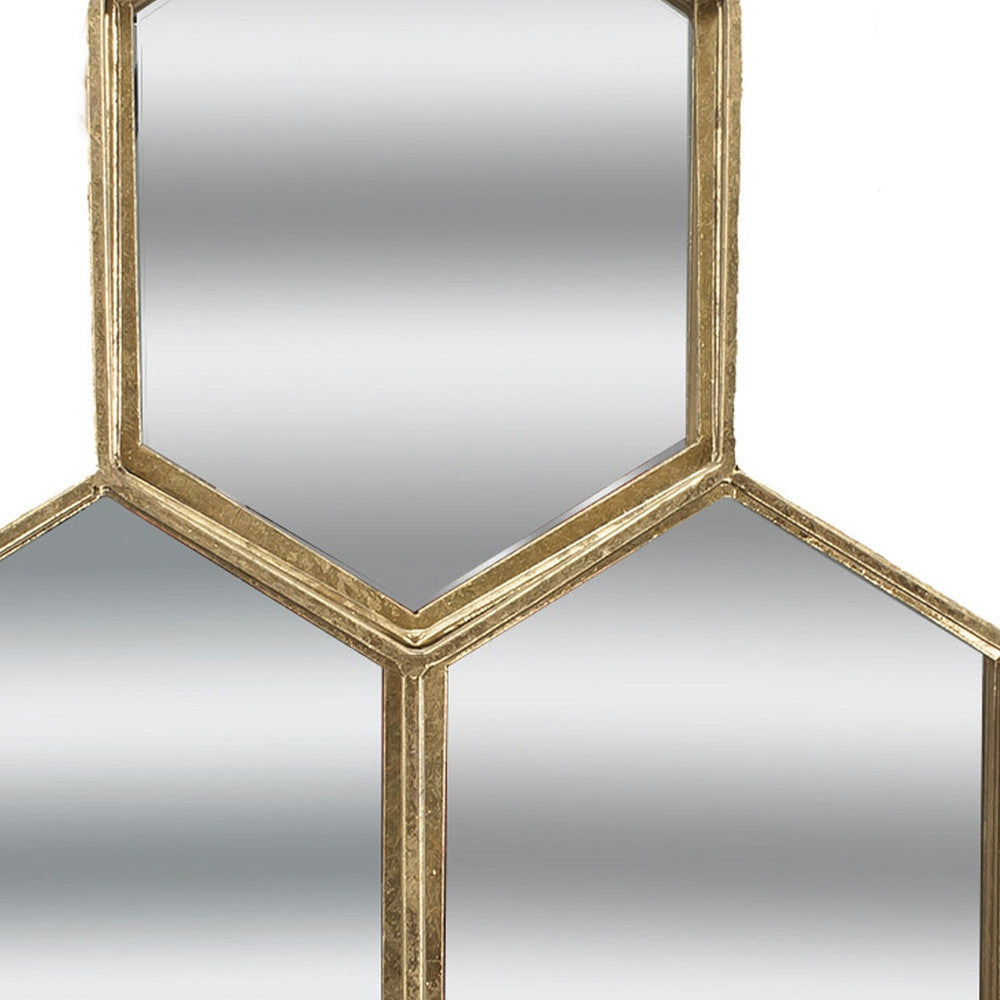21" Rustic Accent Mirror Wall Mounted With Metal Frame