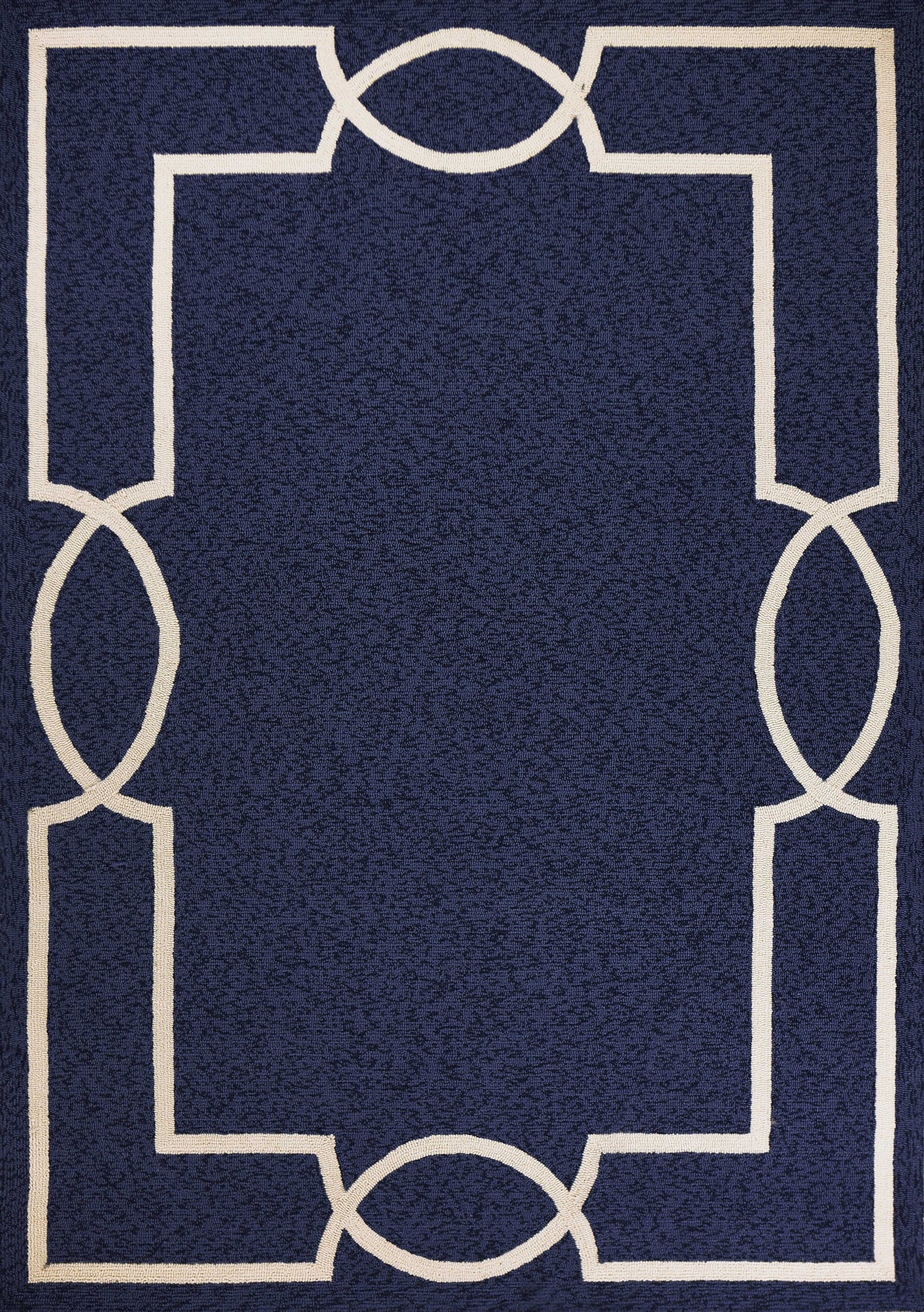 7' Square Uv Treated Polypropylene Ocean Area Rug