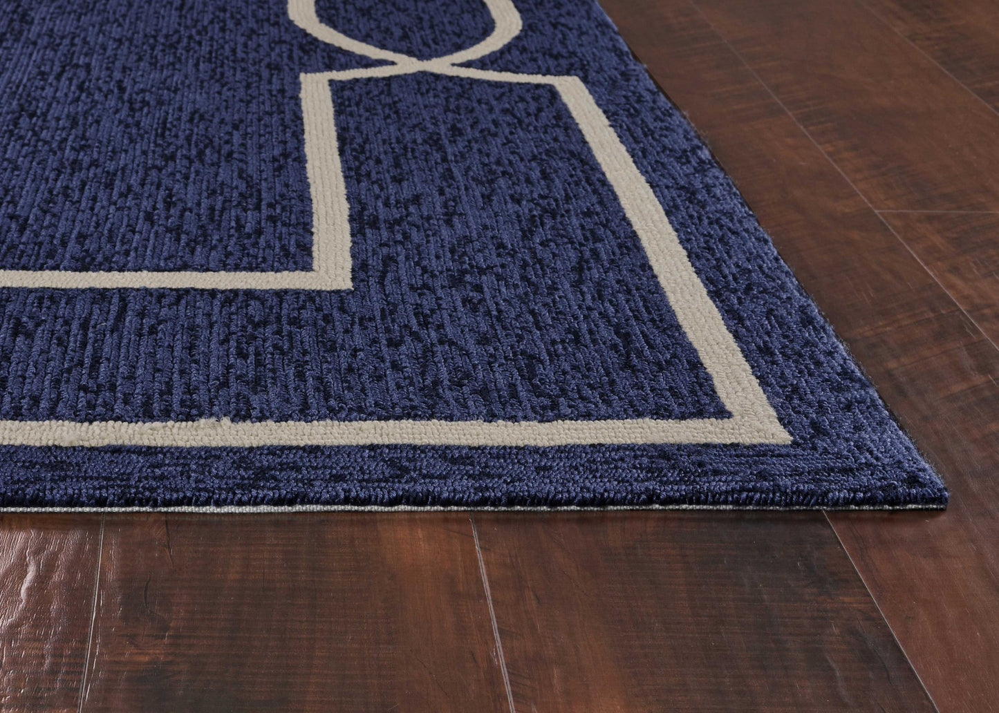 7' Square Uv Treated Polypropylene Ocean Area Rug