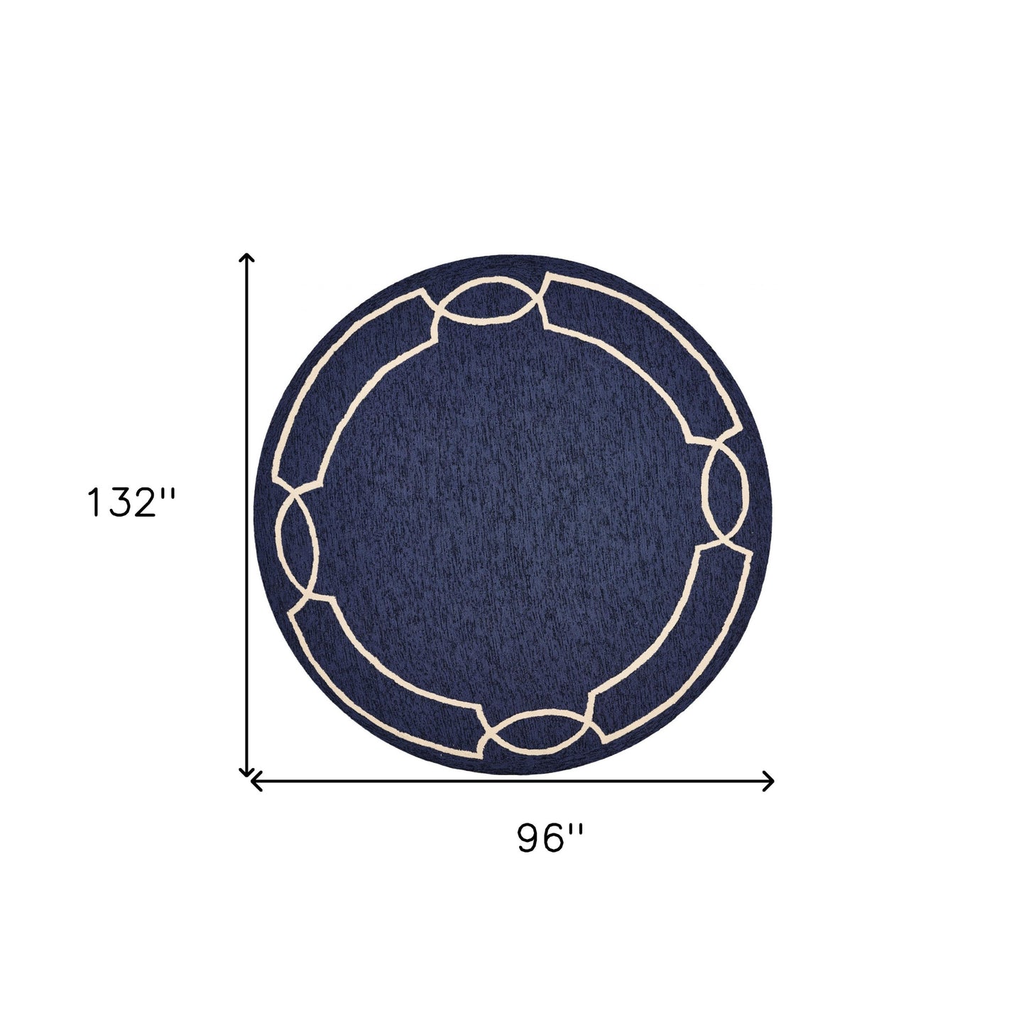 7' Square Uv Treated Polypropylene Ocean Area Rug