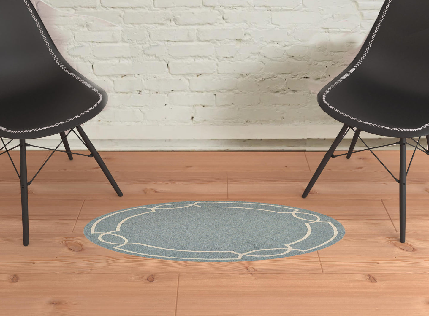 7' Square Uv Treated Polypropylene Spa Area Rug