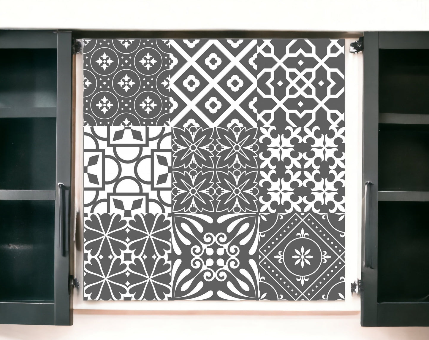 4" X 4" Gray And White Mosaic Peel And Stick Removable Tiles