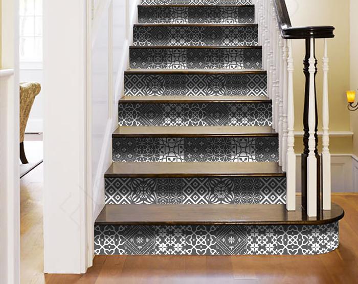 4" X 4" Gray And White Mosaic Peel And Stick Removable Tiles