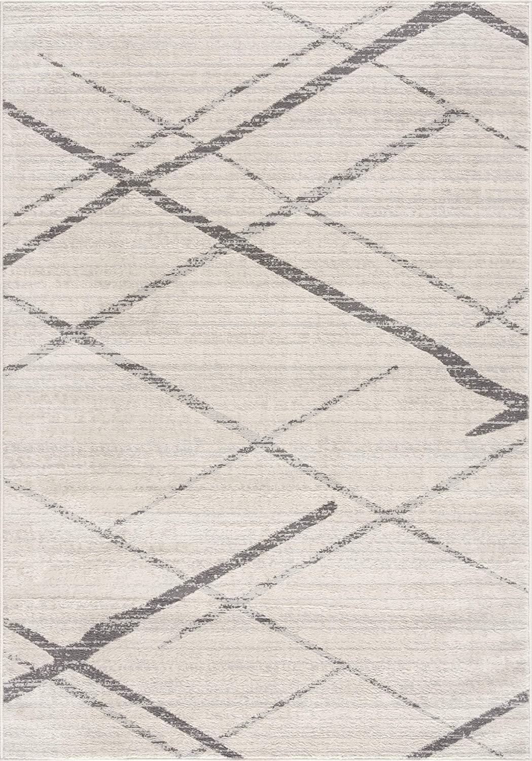 9’ x 13’ Gray Modern Abstract Pattern Area Rug