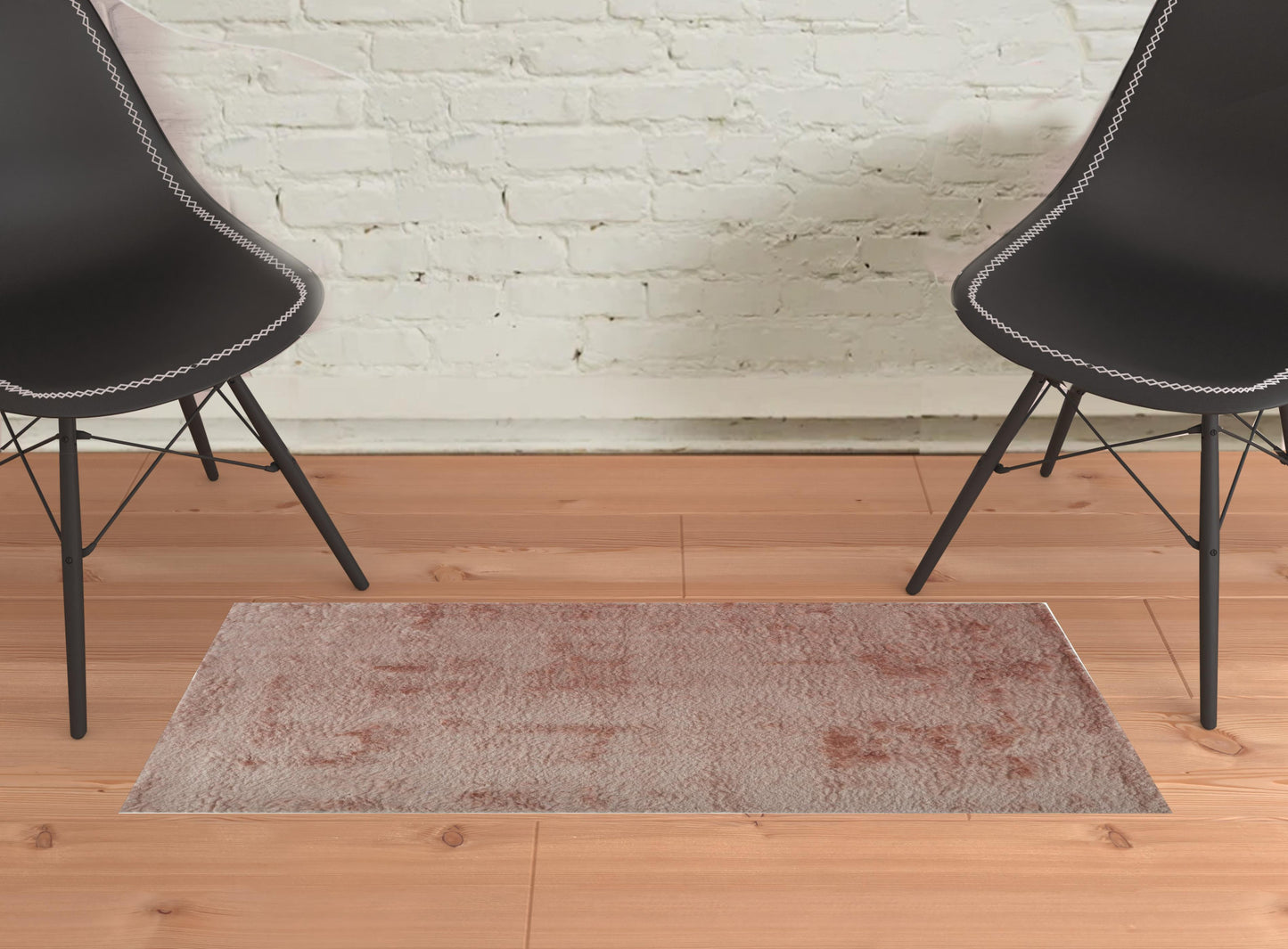 2' X 3' Black Shag Tufted Handmade Area Rug