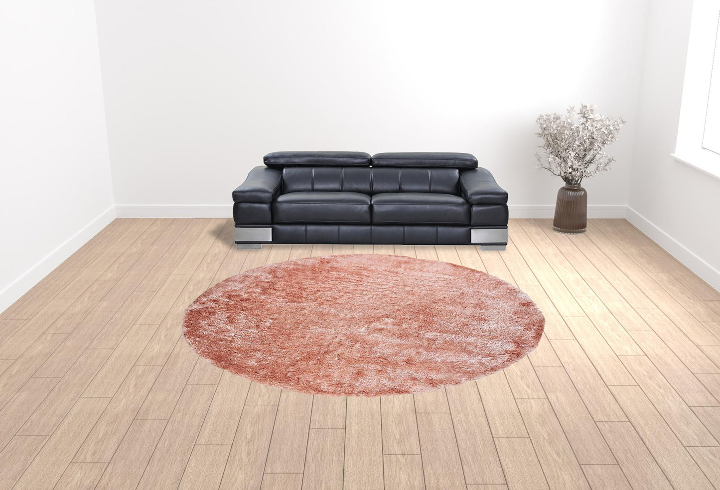 2' X 3' Black Shag Tufted Handmade Area Rug