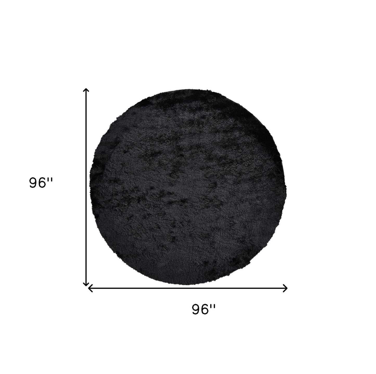 2' X 3' Black Shag Tufted Handmade Area Rug
