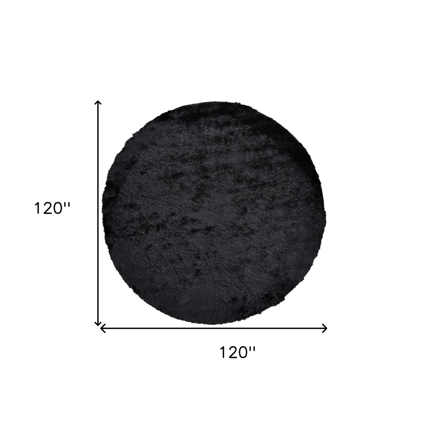 2' X 3' Black Shag Tufted Handmade Area Rug