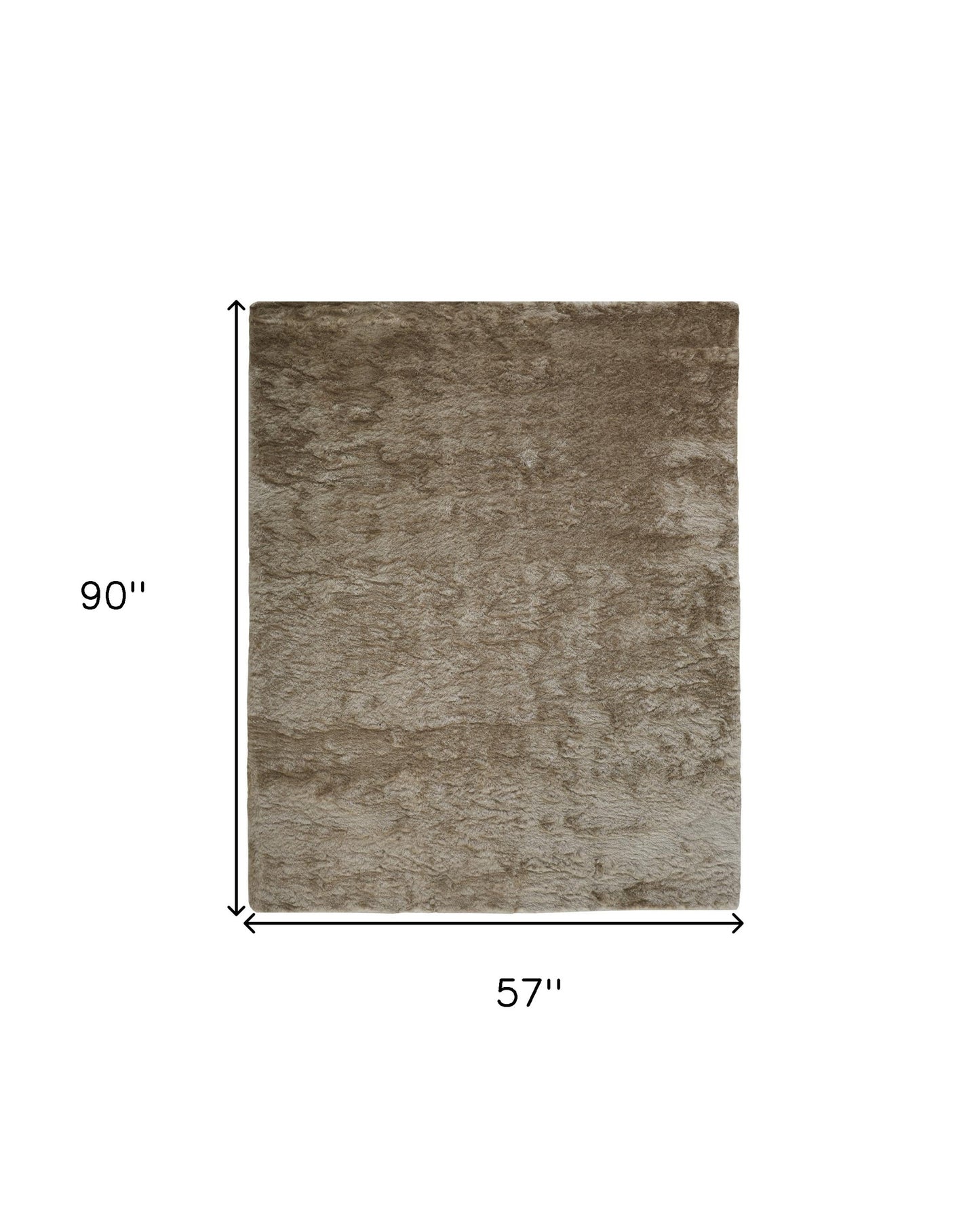 2' X 3' Black Shag Tufted Handmade Area Rug