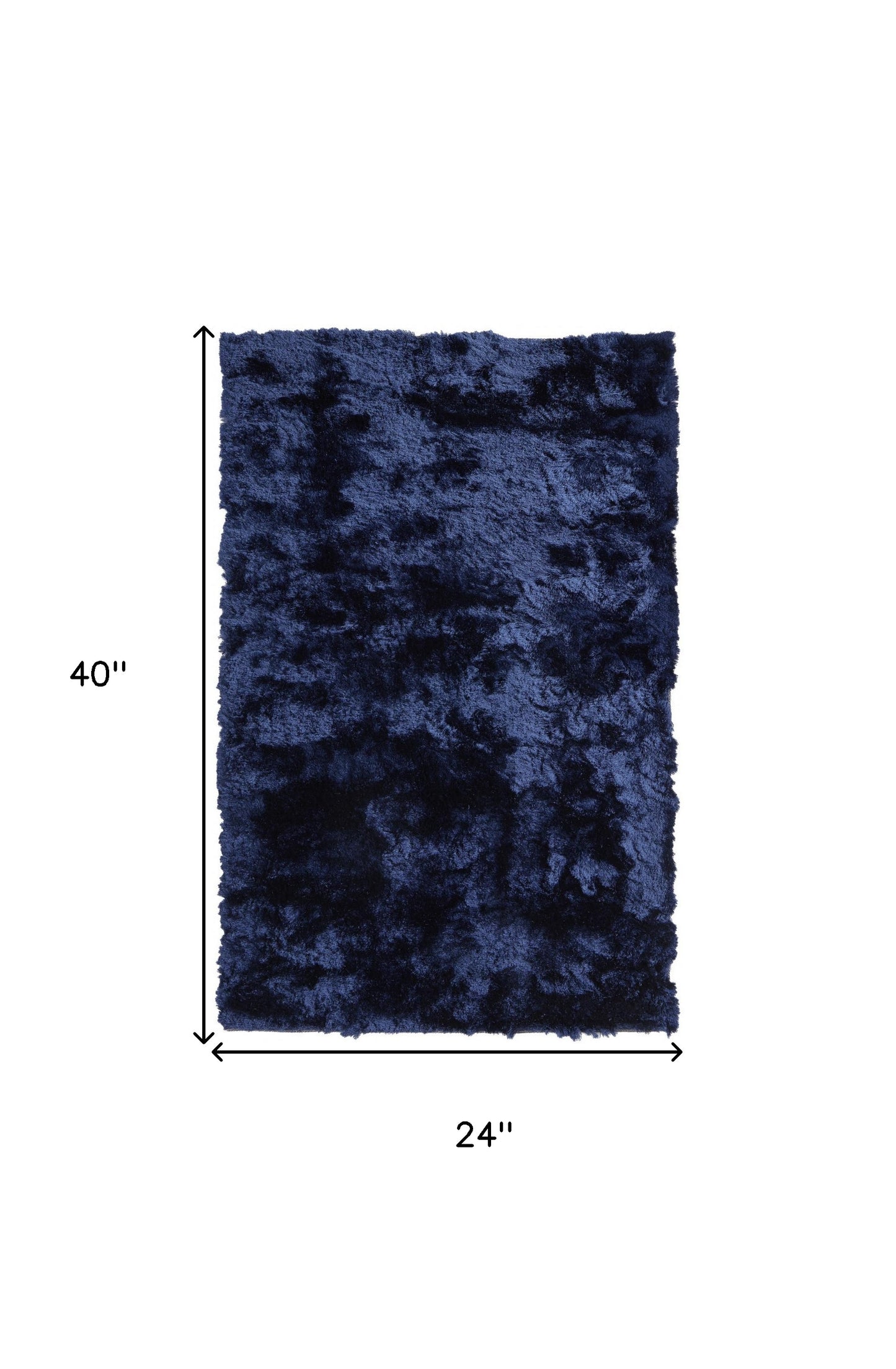 2' X 3' Black Shag Tufted Handmade Area Rug