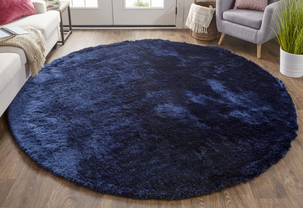 2' X 3' Black Shag Tufted Handmade Area Rug