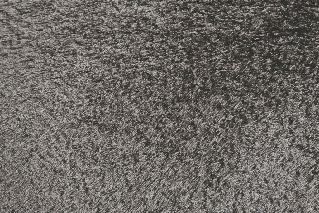2' X 3' Black Shag Tufted Handmade Area Rug