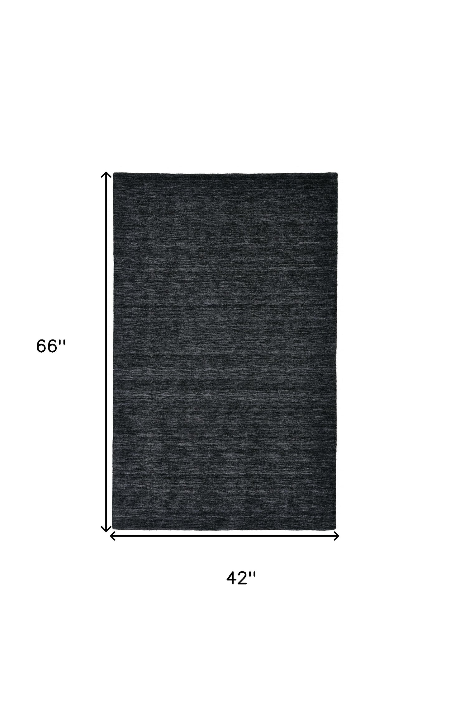 8' X 11' Blue Wool Hand Woven Stain Resistant Area Rug