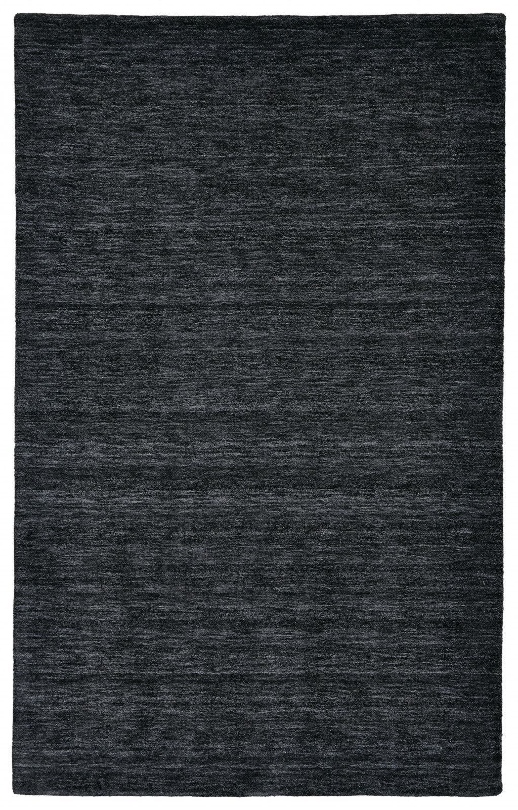 8' X 11' Blue Wool Hand Woven Stain Resistant Area Rug