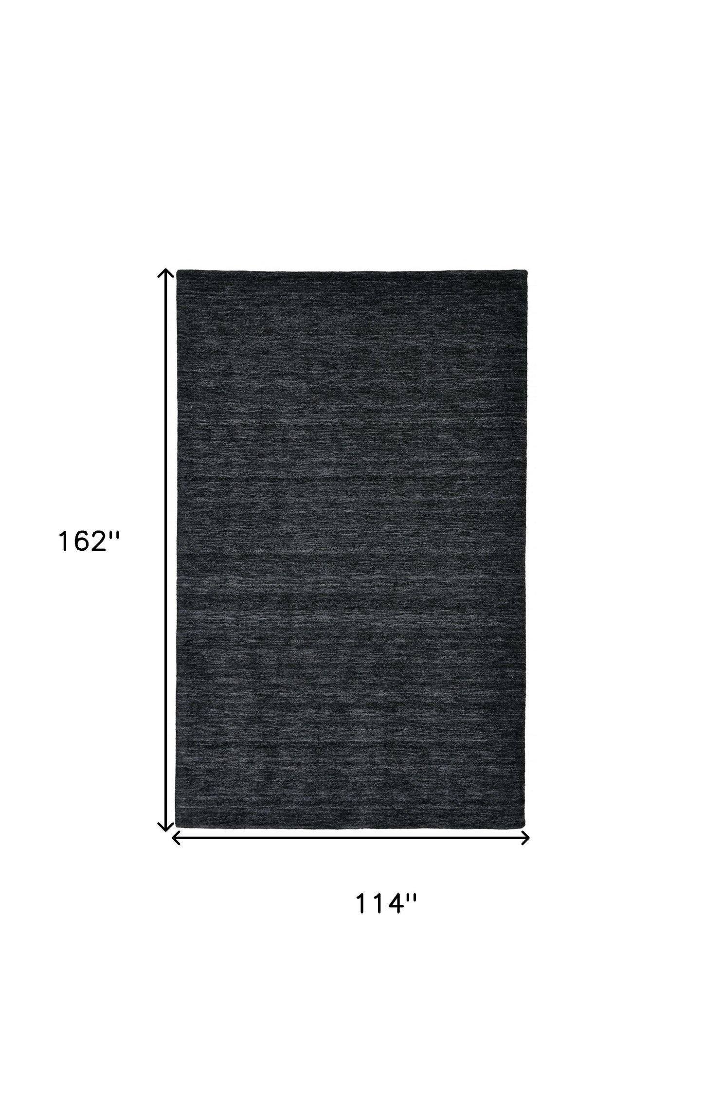 8' X 11' Blue Wool Hand Woven Stain Resistant Area Rug