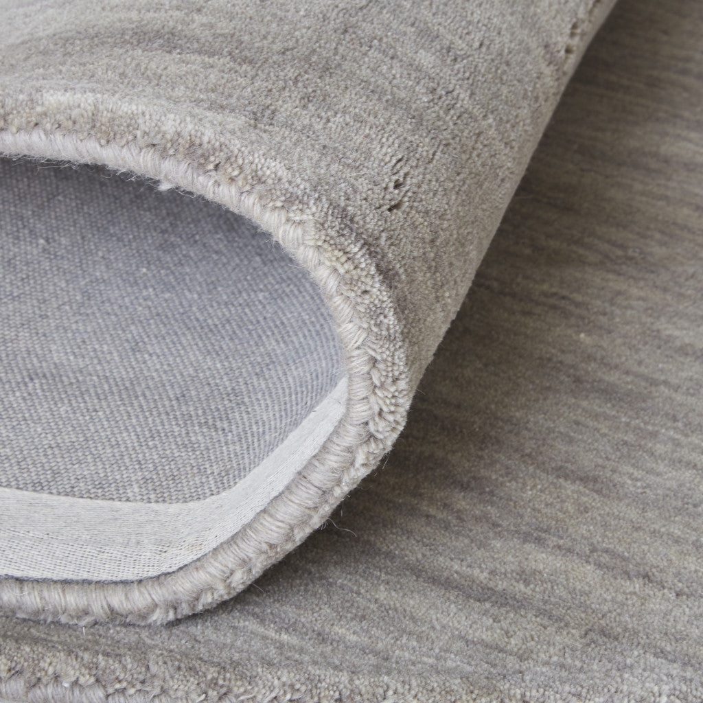8' X 11' Blue Wool Hand Woven Stain Resistant Area Rug