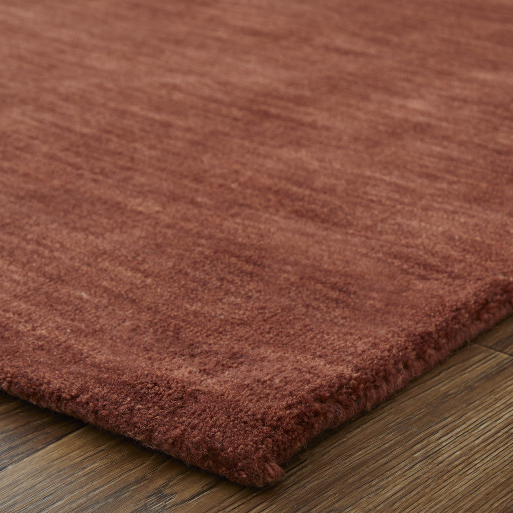 8' X 11' Blue Wool Hand Woven Stain Resistant Area Rug