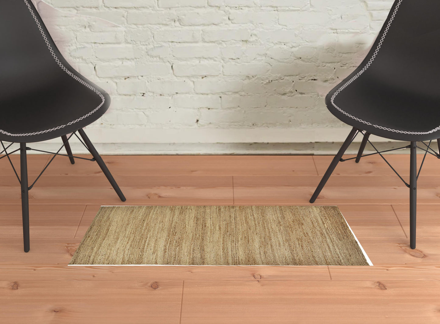 8' X 11' Tan And Gray Hand Woven Area Rug