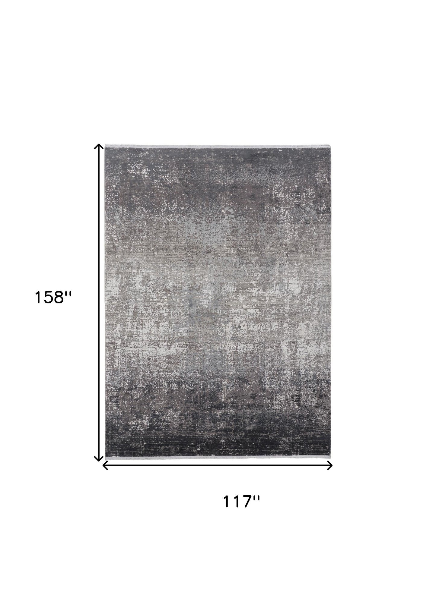 3' X 5' Taupe Ivory And Gold Abstract Power Loom Distressed Area Rug With Fringe