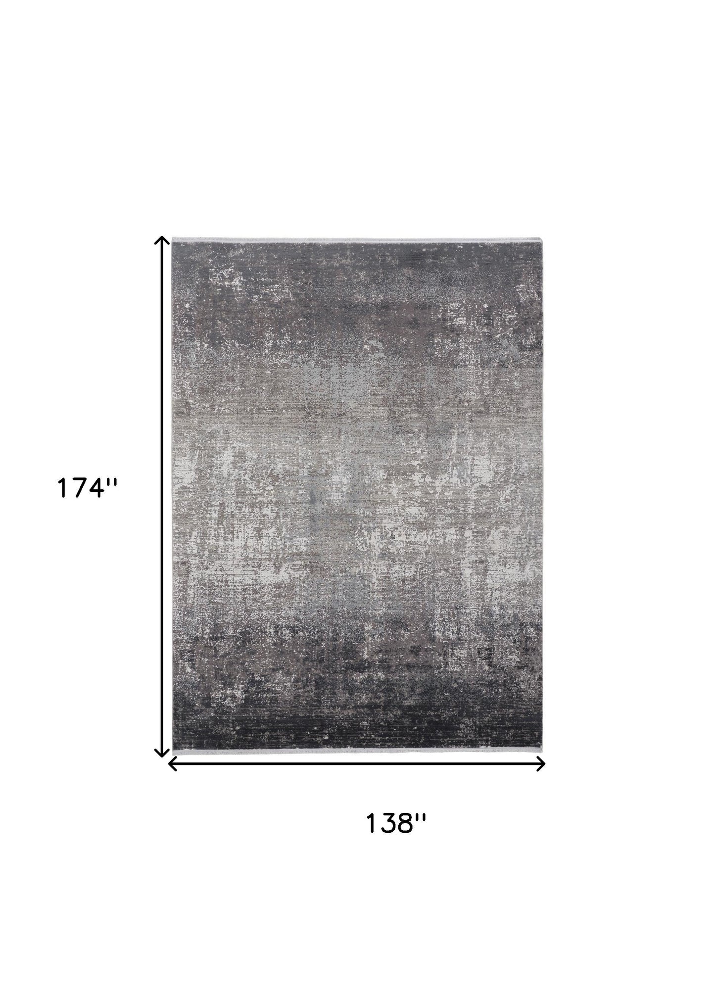 3' X 5' Taupe Ivory And Gold Abstract Power Loom Distressed Area Rug With Fringe