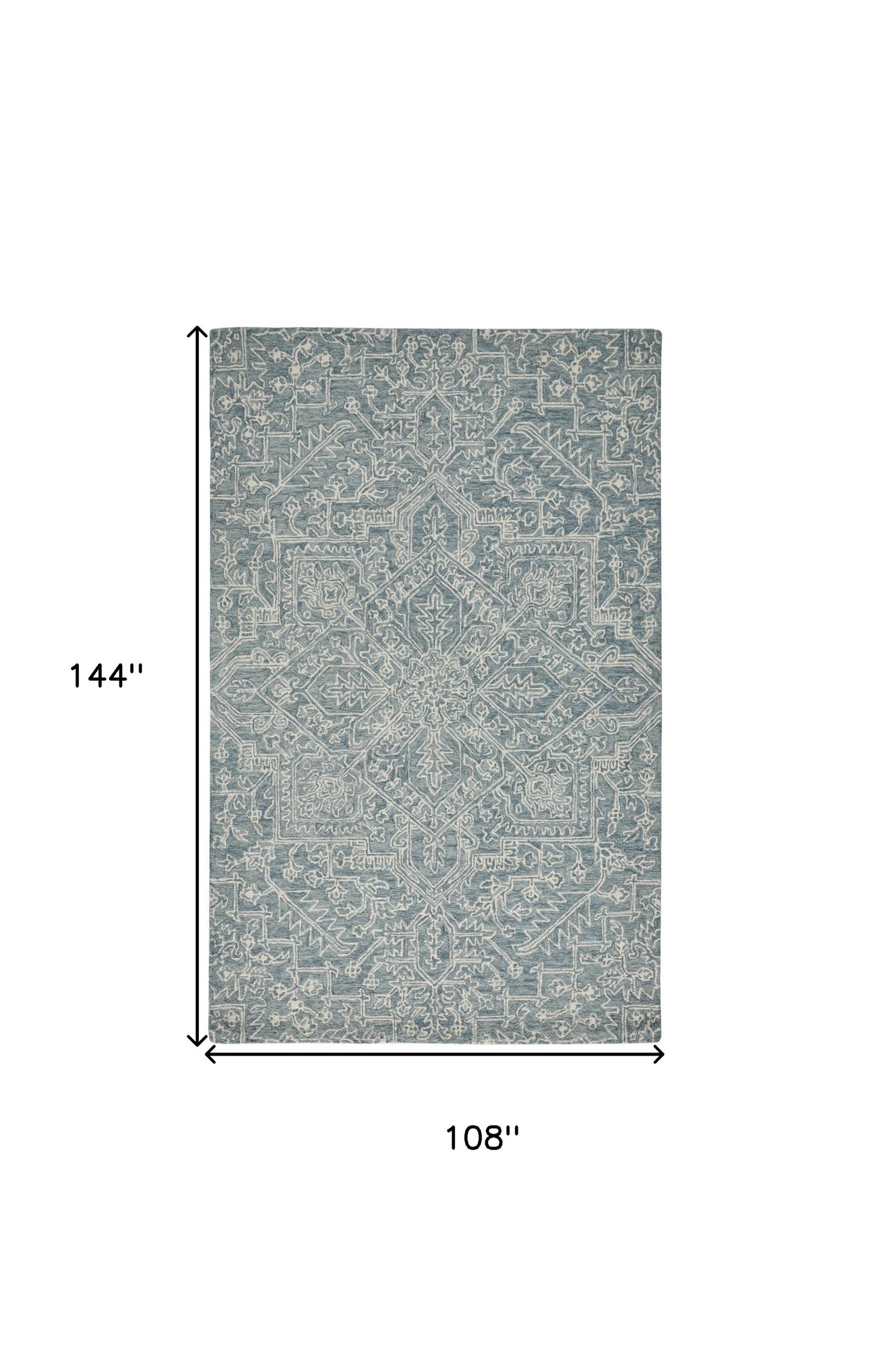 5' X 8' Ivory And Brown Wool Floral Tufted Handmade Stain Resistant Area Rug