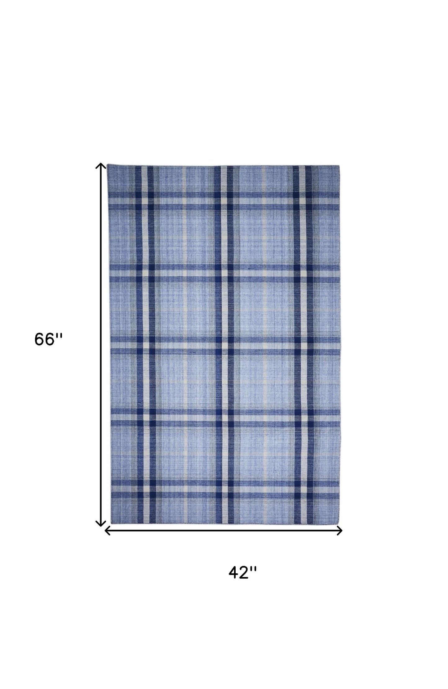 5' X 8' Ivory Blue And Black Abstract Hand Woven Stain Resistant Area Rug