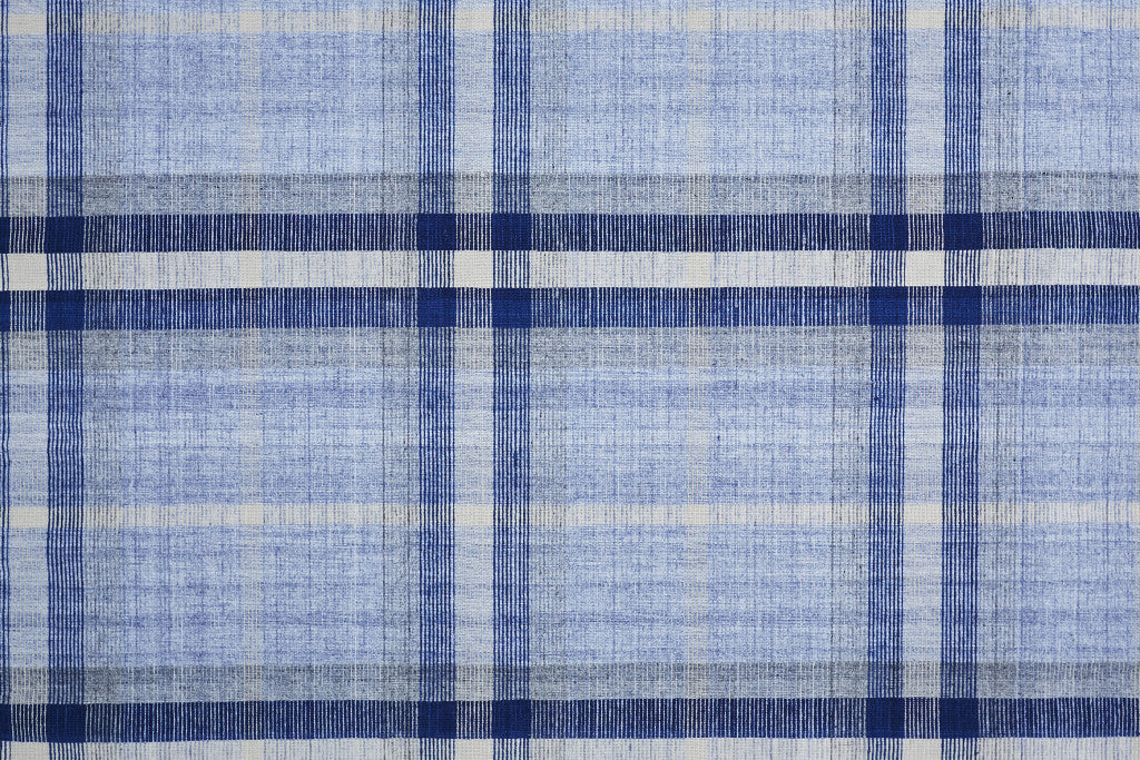 5' X 8' Ivory Blue And Black Abstract Hand Woven Stain Resistant Area Rug