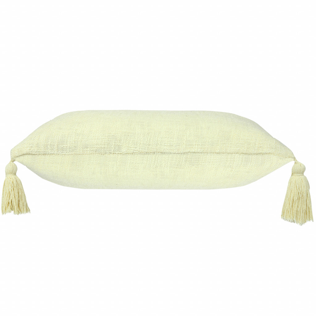 14" X 36" Jet Black 100% Cotton Zippered Pillow