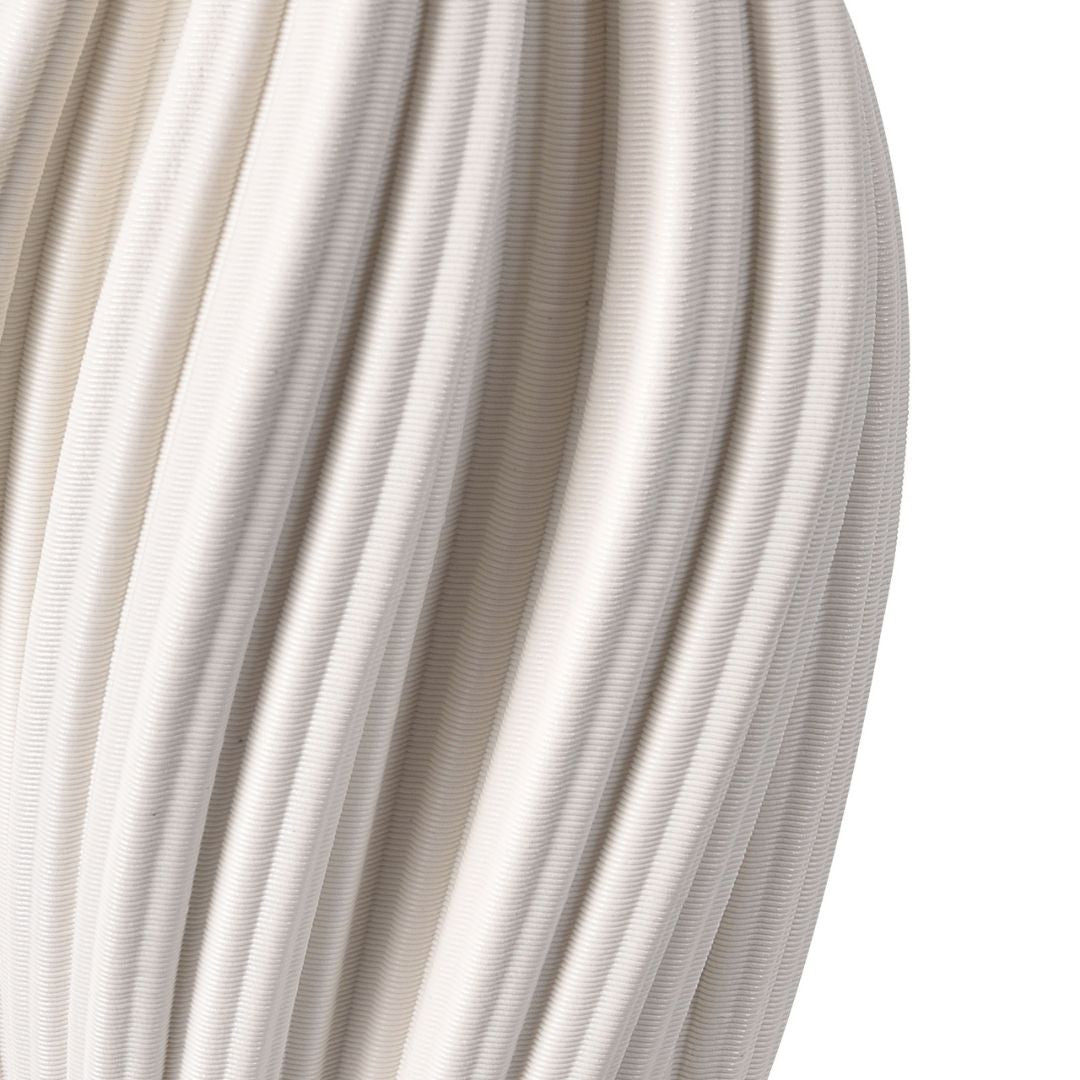 24" White Ceramic Bedside Table Lamp With White Empire Shade