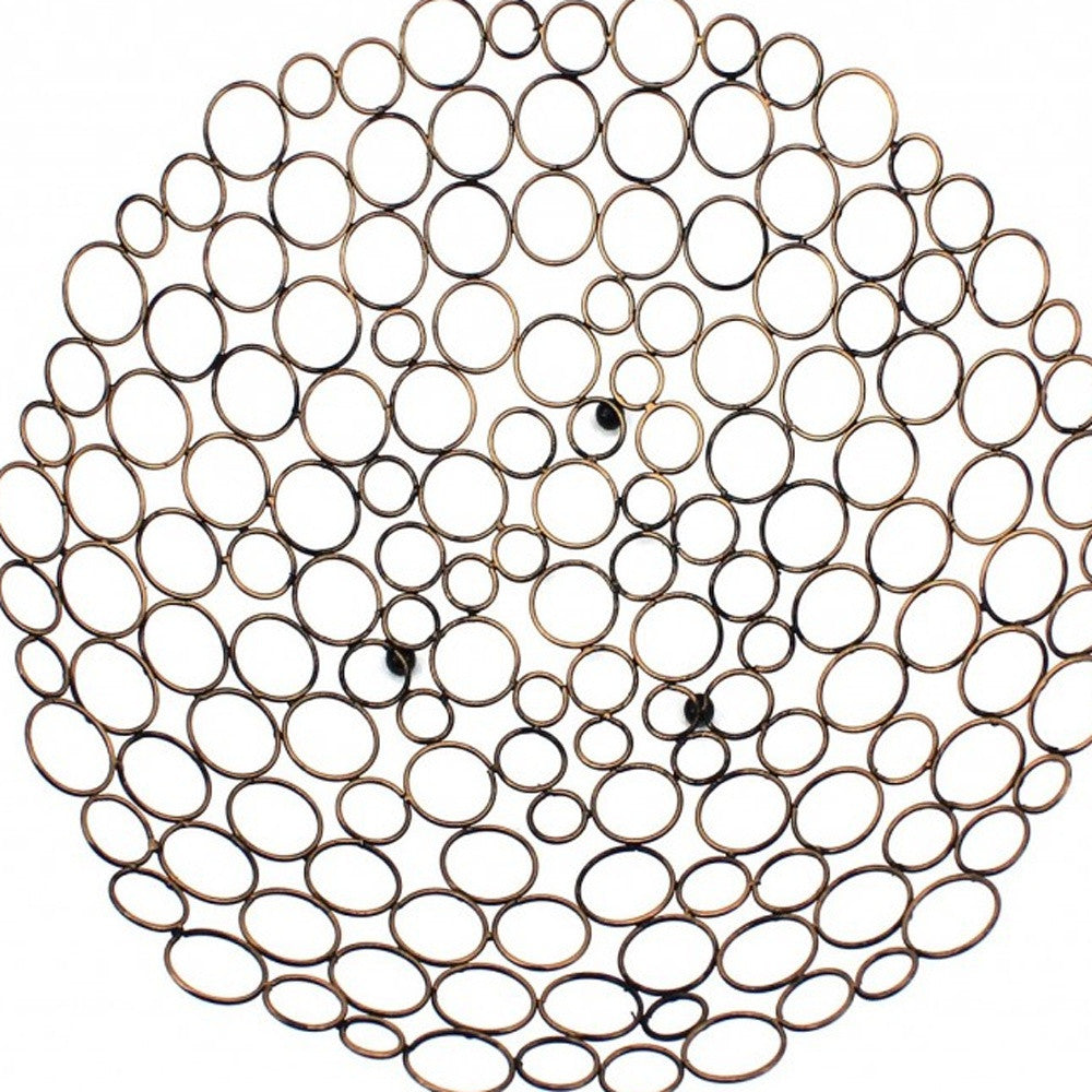 18.5 X 18.5 X 4.5 Bronze Decorative Metal Tray