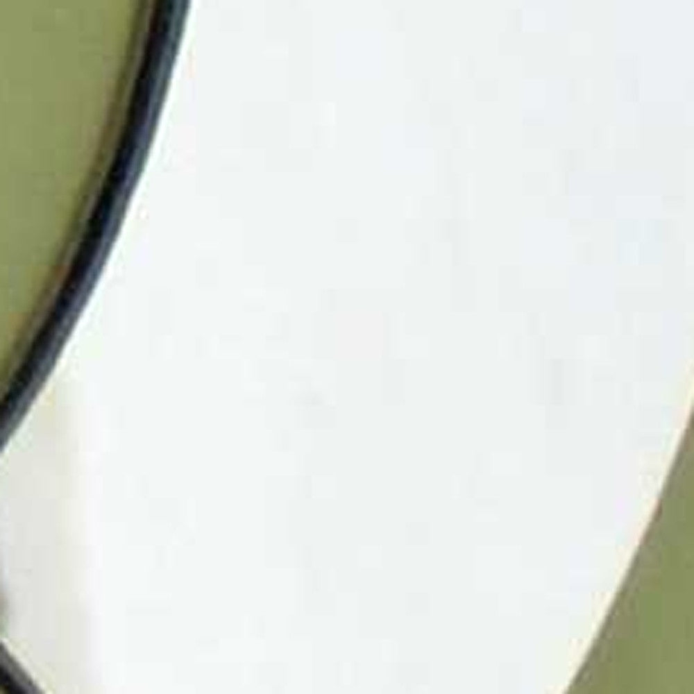 16" X 16" X 1" Green Rustic Mirrored Round - Wooden Wall Decor