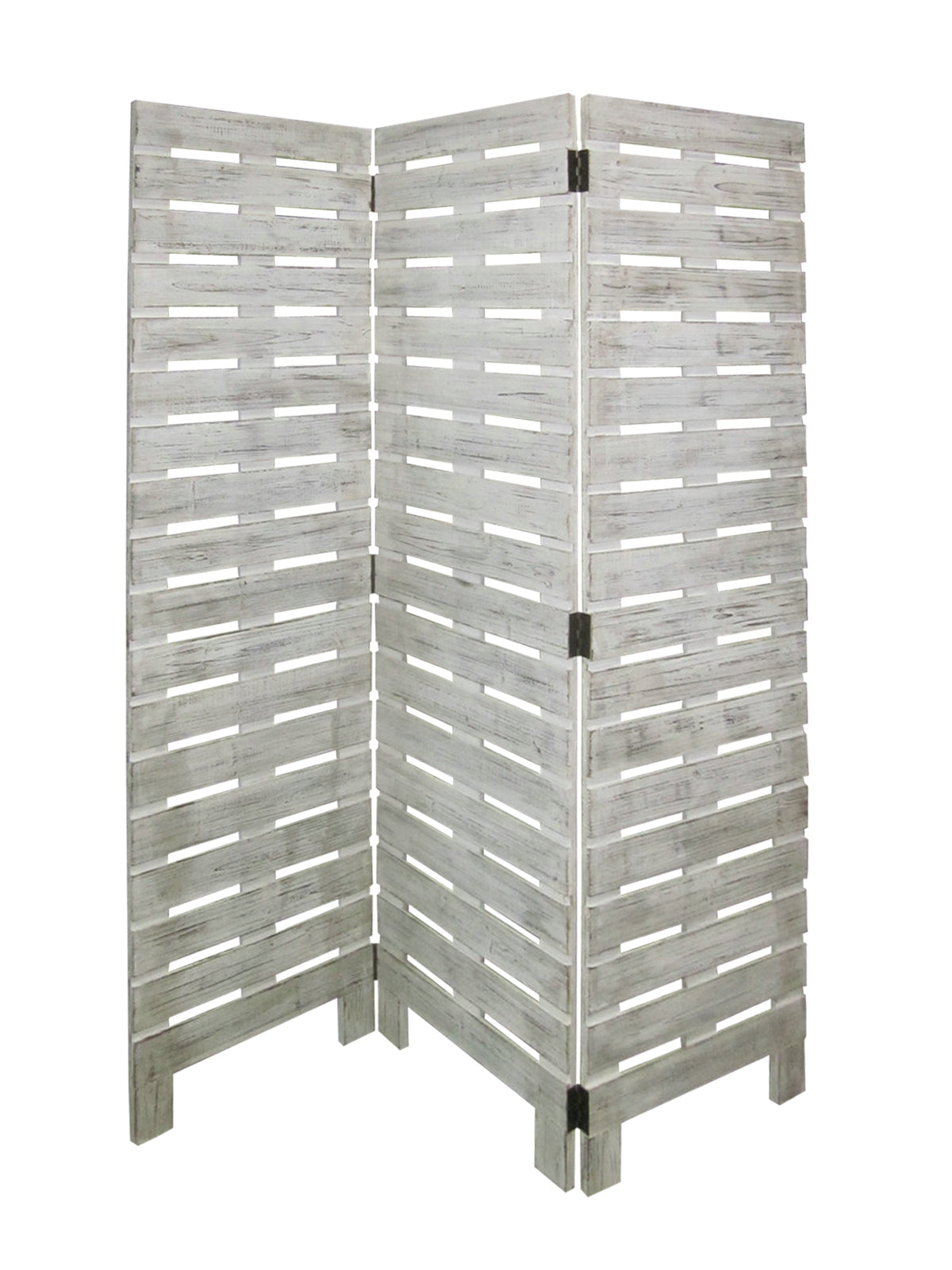 1 x 63 x 72 White Wood Garden Screen