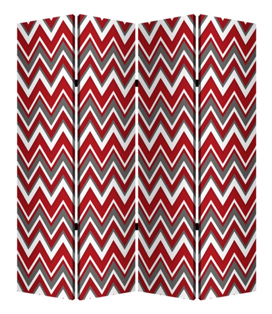 84" X 84" Mlti Color Wood Canvas Screen