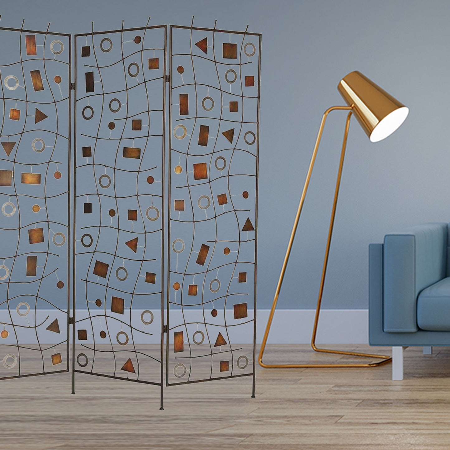 63" X 72" Bronze Metal Morton Screen