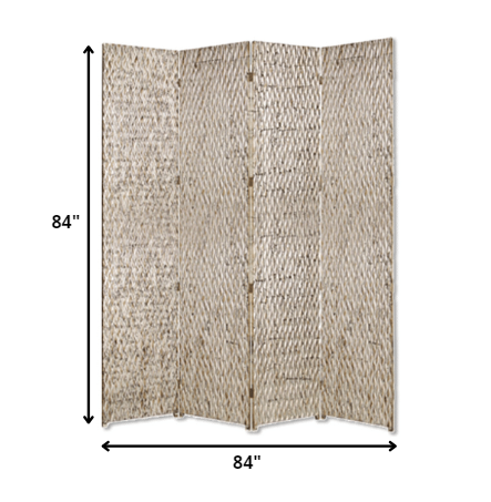 84" X 84" Silver Wood Screen