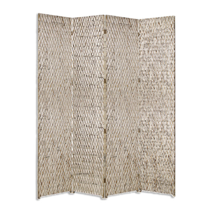 84" X 84" Silver Wood Screen