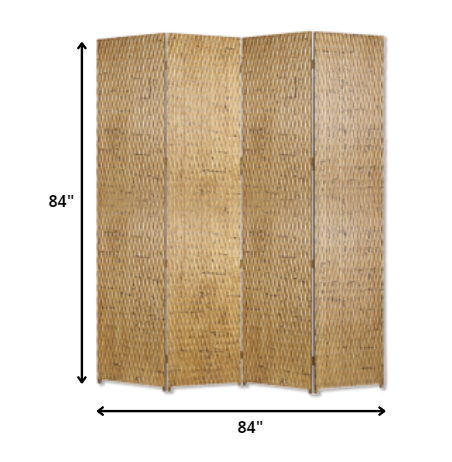 84" X 84" Silver Wood Screen