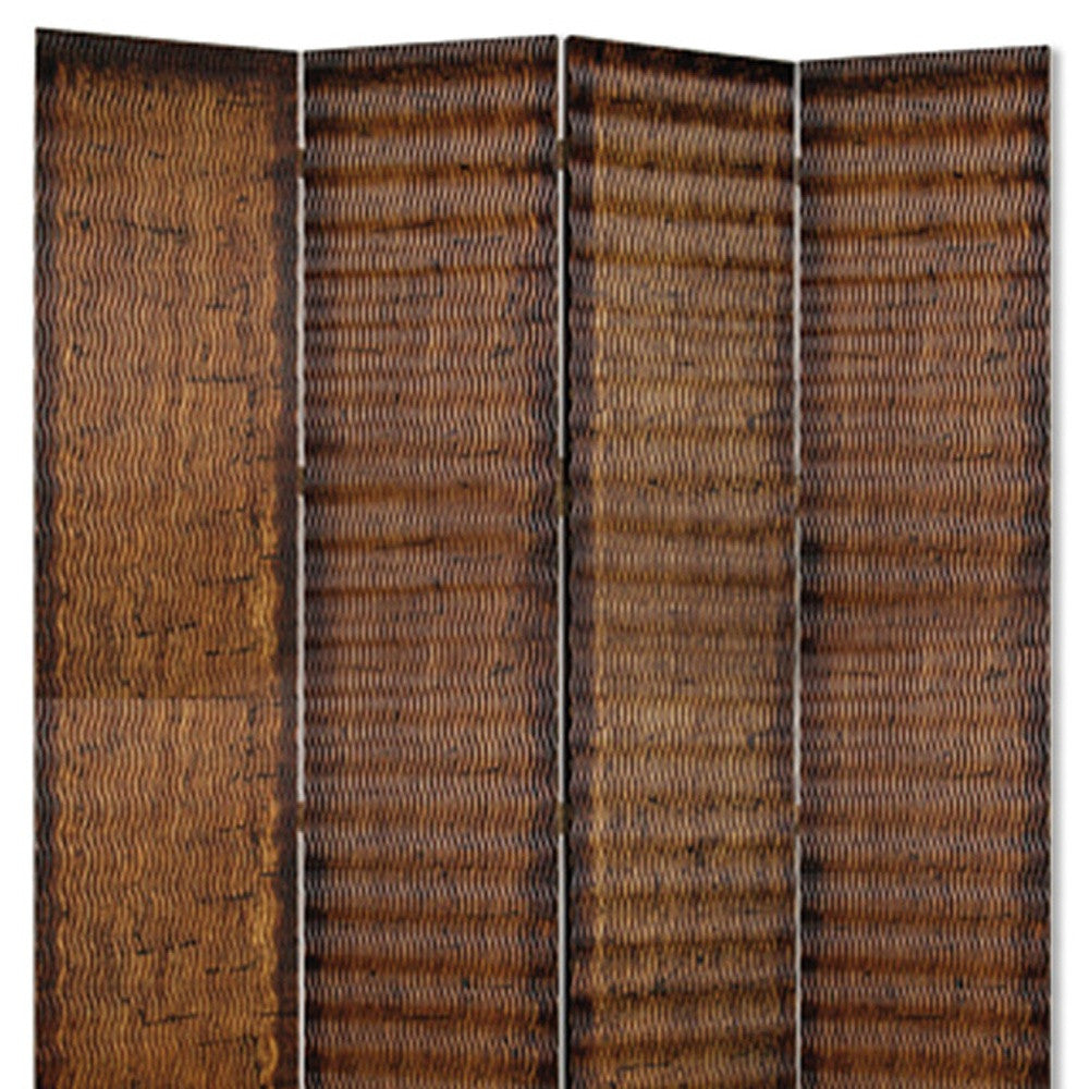 84" X 84" Brown Wood Screen