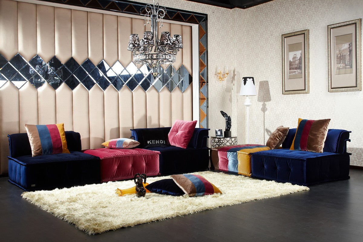 28" Wood Foam And Fabric Sectional Sofa