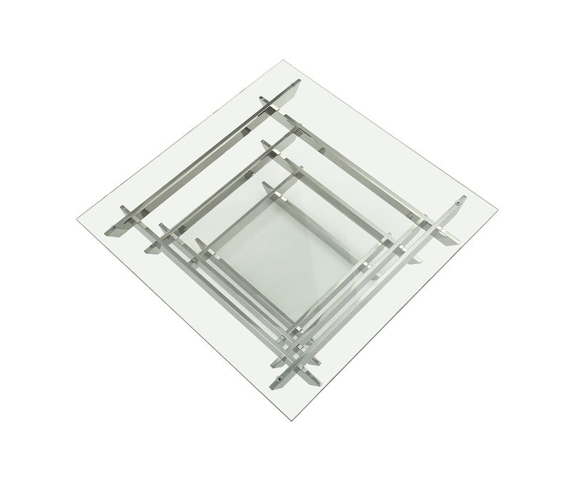 39" Glass Square Coffee Table