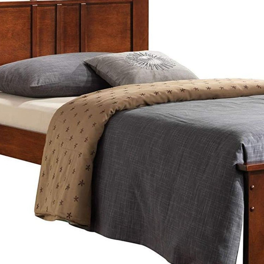 Solid Wood Twin Tufted White Bed