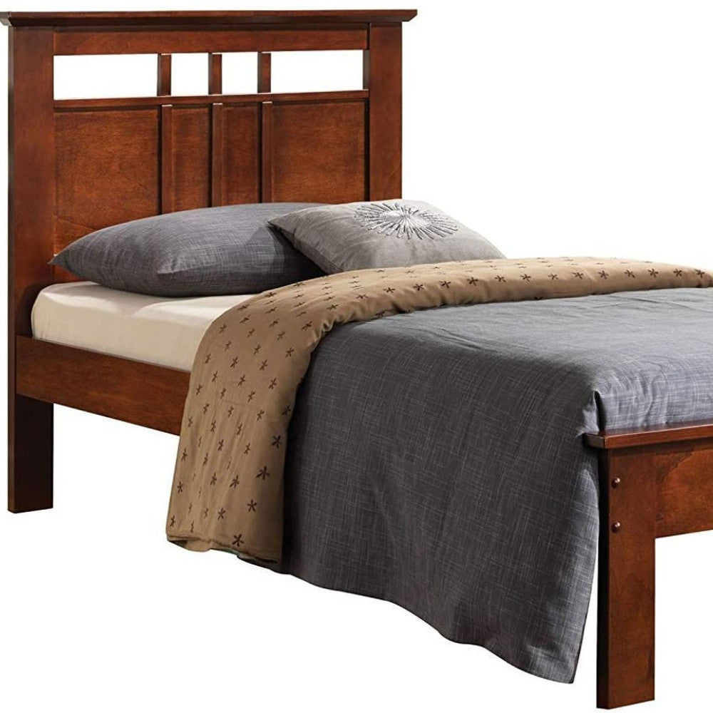 Solid Wood Twin Tufted White Bed