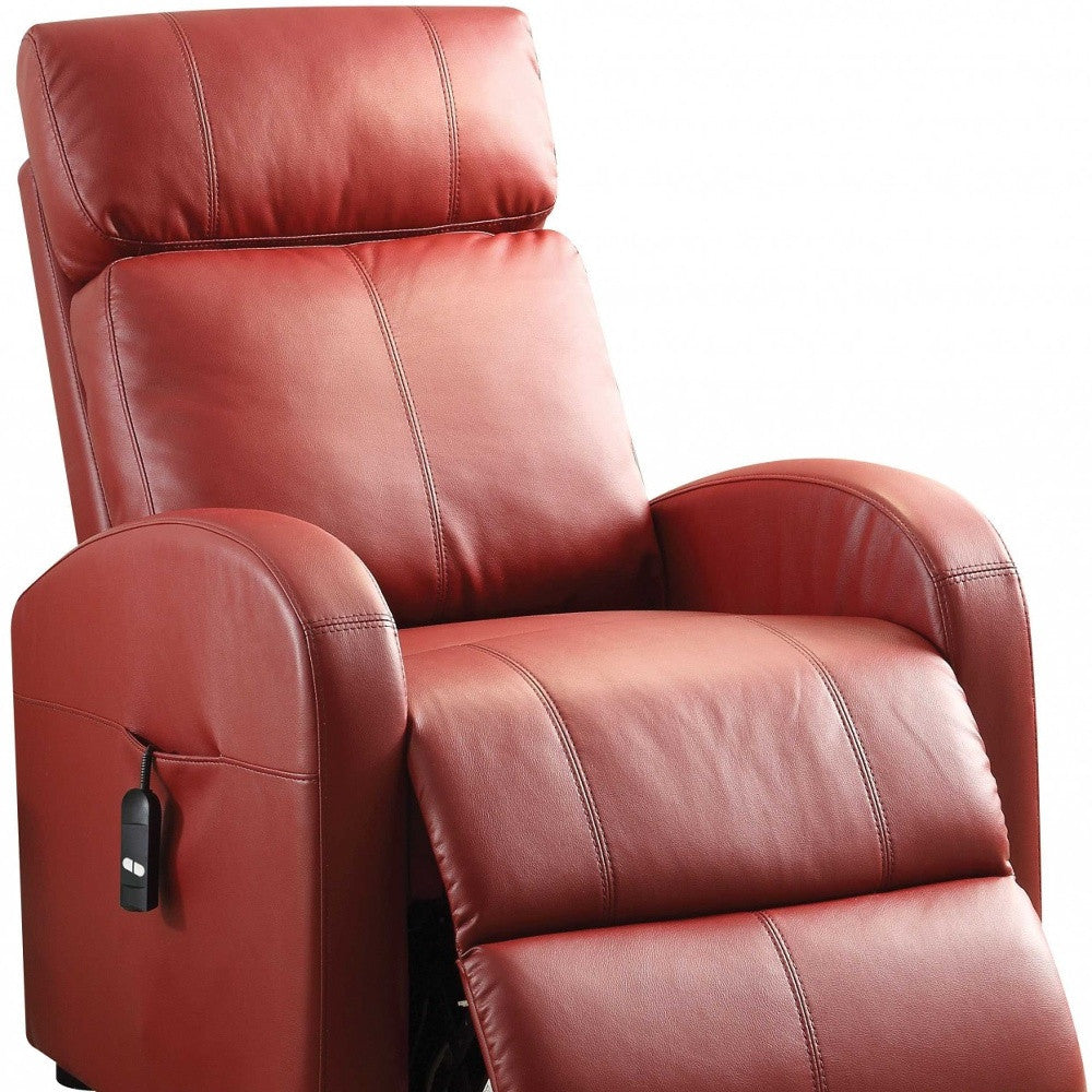 28" X 37" X 40" Dark Gray Pu Recliner With Power Lift