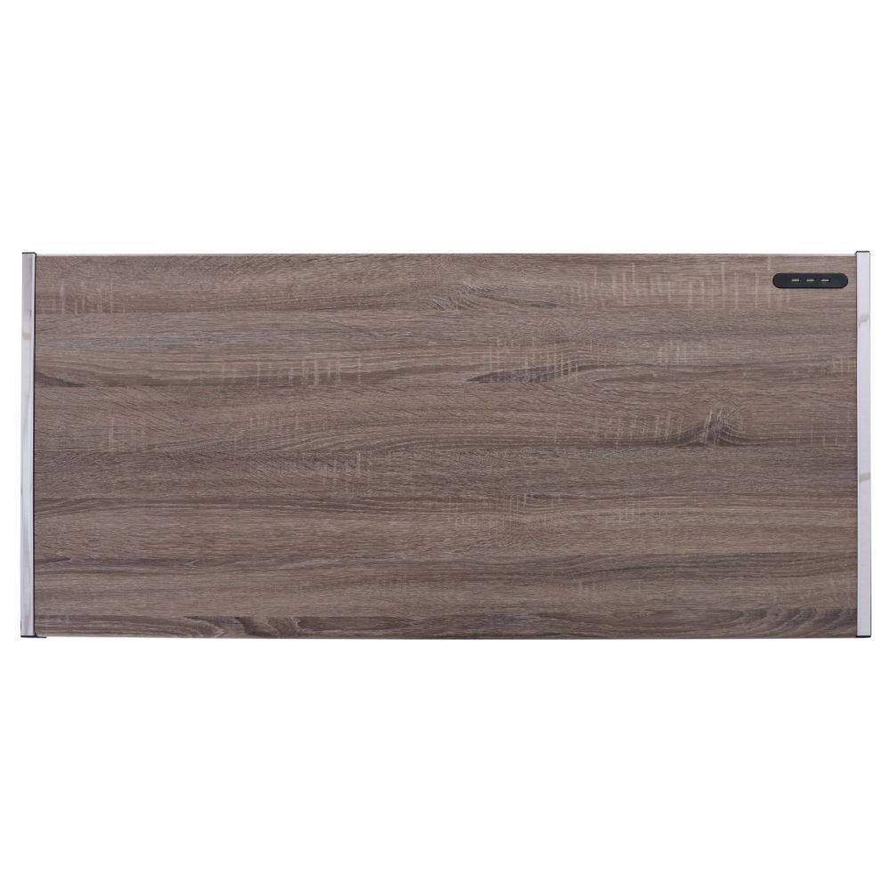 47" Brown And Silver Metallic Secretary Desk