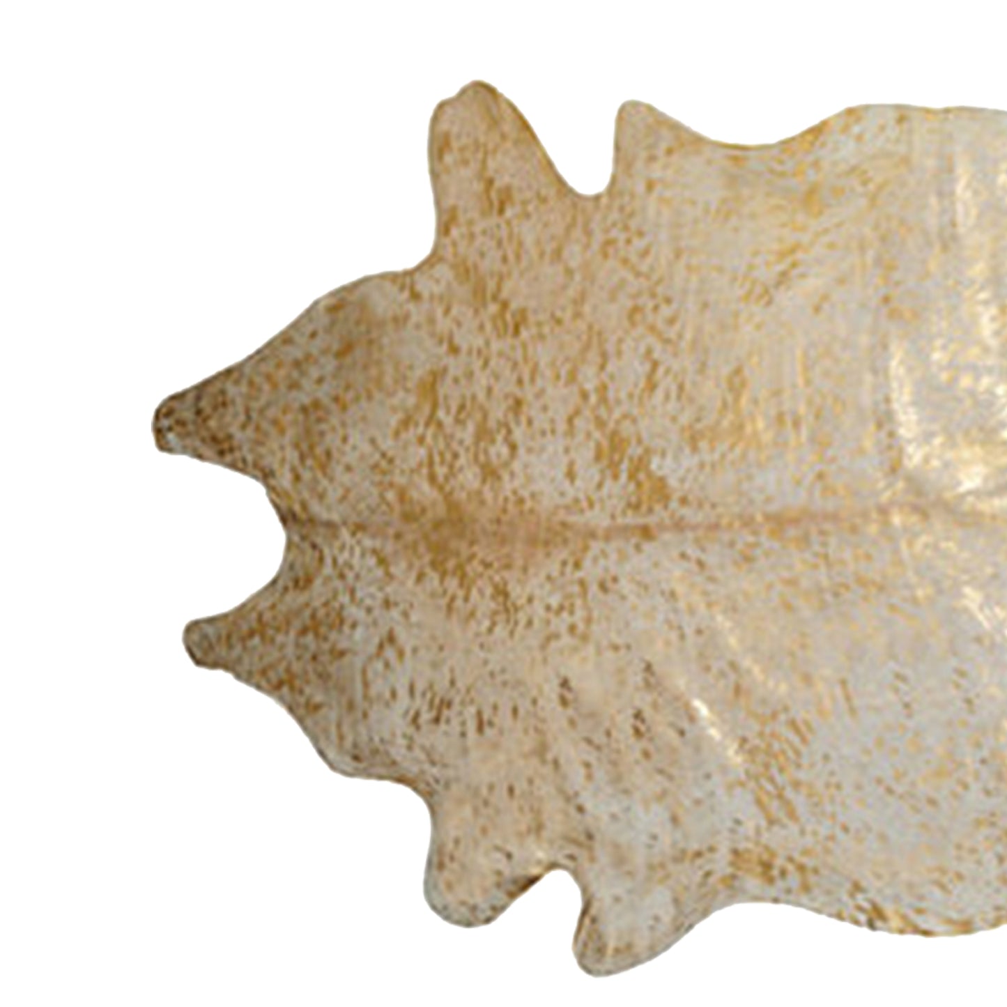 6' X 7' Natural And Gold Genuine Cowhide Area Rug