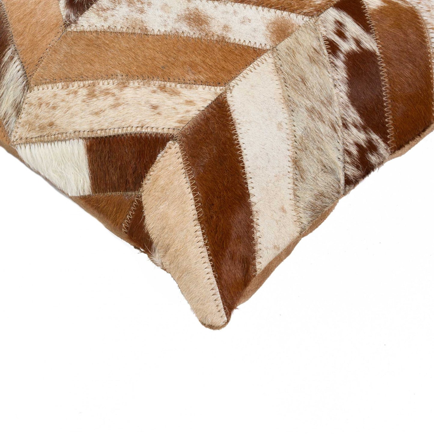 12 X 20 Gray Chevron Cowhide Throw Pillow
