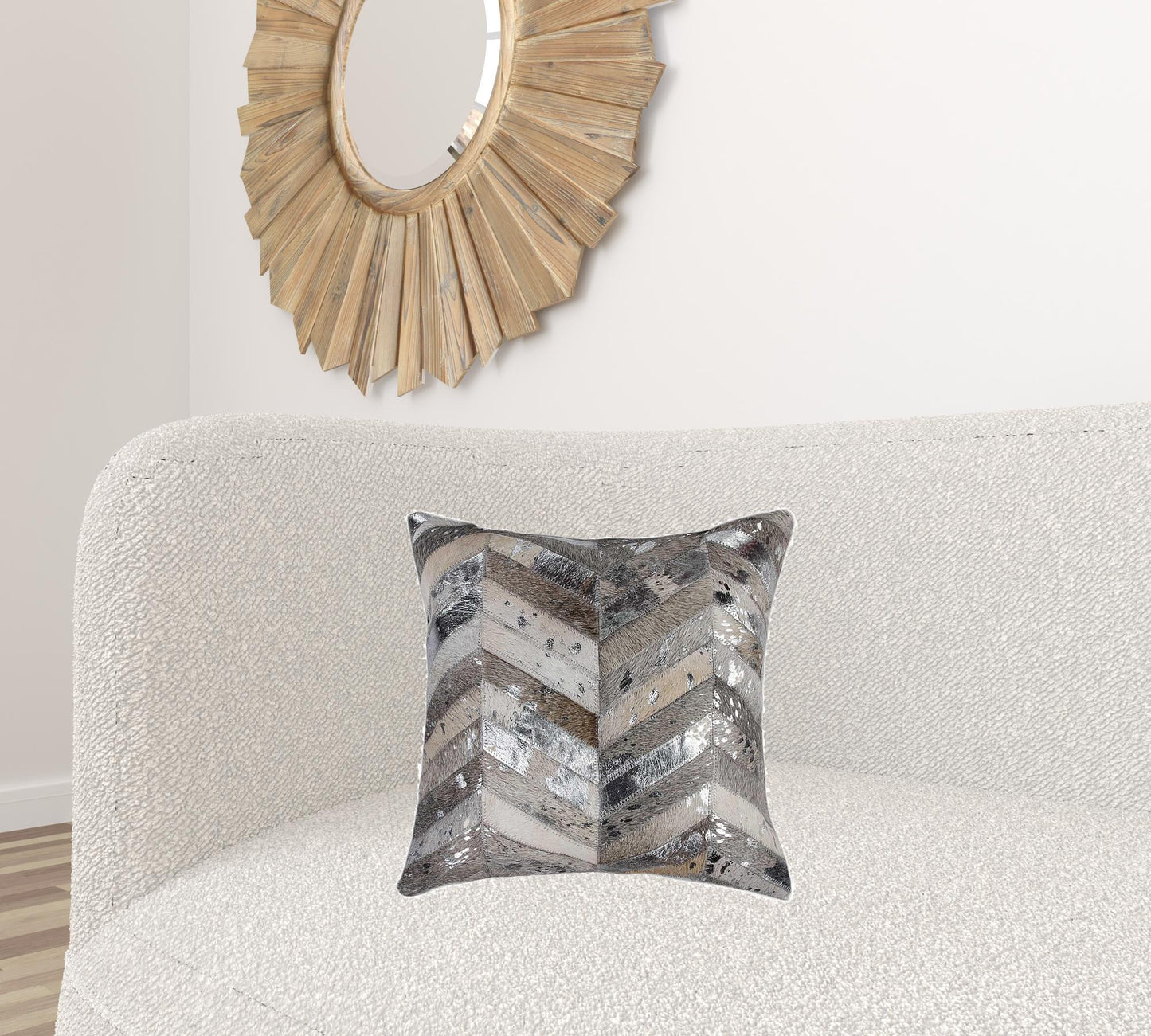 18" X 18" X 5" Silver Pillow