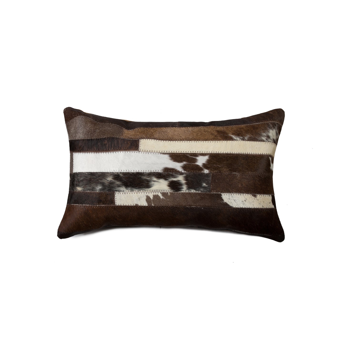 12" X 20" Off White Cowhide Pillow